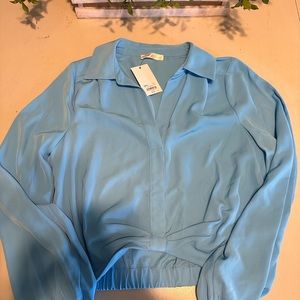 NWT- Blue Blouse size Small